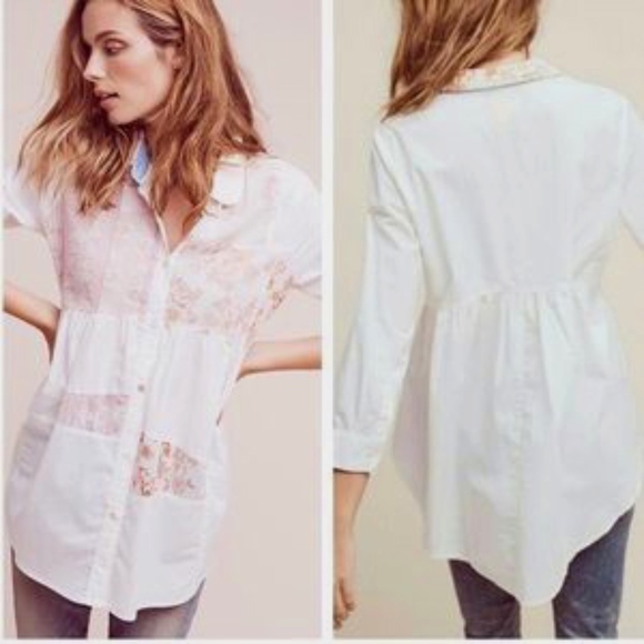 Anthropologie Maeve Mavis Patchwork Top Size Small - Picture 2 of 8